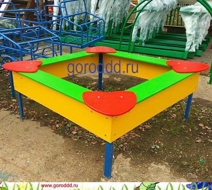 Детская песочница для детских садов "Кнопочка"